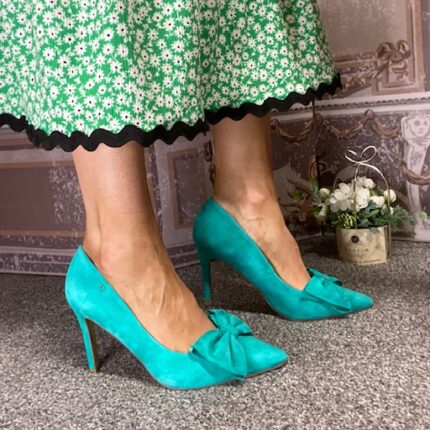 Kate Appleby Silsden Bow Court Shoe – Emerald