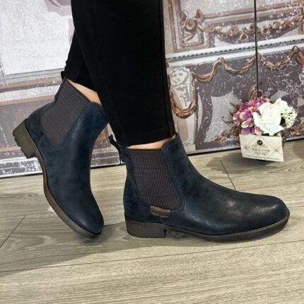 Tamaris 1-25378-45-805 Navy Chelsea Boot