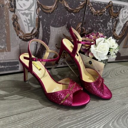 Glamour "Ava" Fuchsia Diamante Sandal
