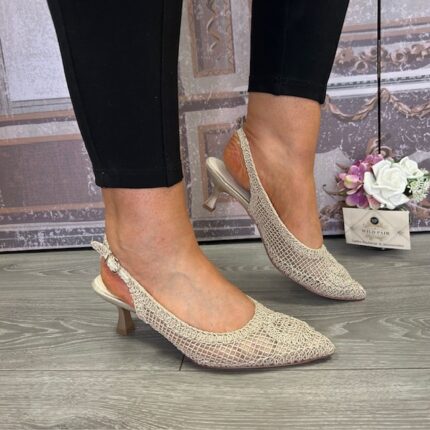 Tamaris "1-29626-46-933" Light Gold Stitched Slingback