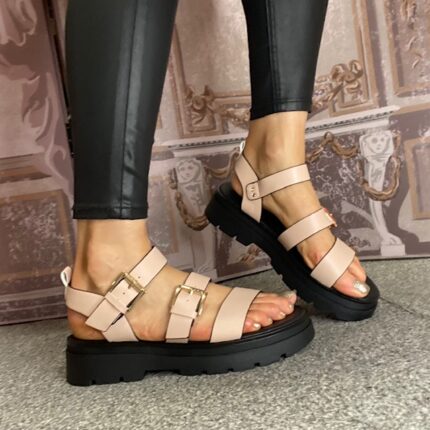 Una Healy "Something" Blush Gladiator Sandal