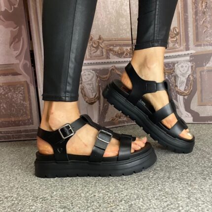 Heavenly Feet "Oakley" Black Gladiator Sandal