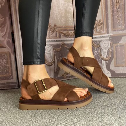 Heavenly Feet "Amiee" Chocolate Sandal