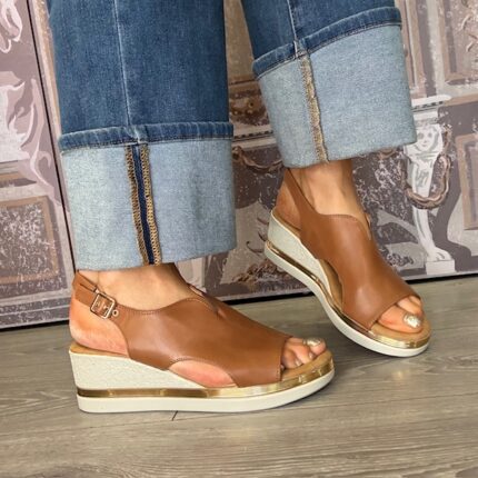 Zanni & Co "Kaimla" Driftwood Wedge Sandal