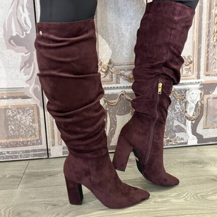 Una Healy "Famous Friends" Baked Cherry Knee High Boot