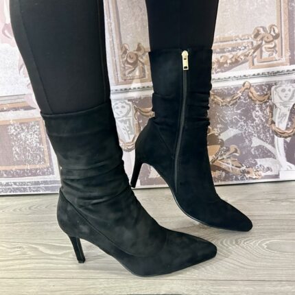 Una Healy "Leak It" Vinyl Black Calf Boot