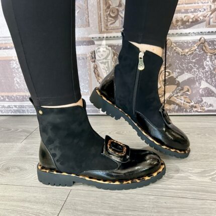 Zanni & Co. "Wuhu" Ink Black Ankle Boot