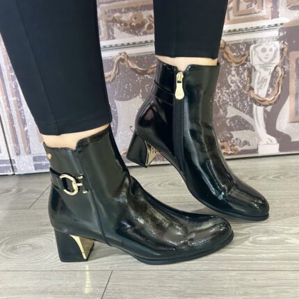 Zanni & Co. "Meicun" Ink Black Ankle Boot