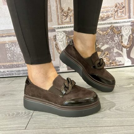 Zanni & Co. "Jianxi" Topaz Mix Wedge Loafer