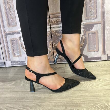 Sorento "Darver" Black Jewels Slingback