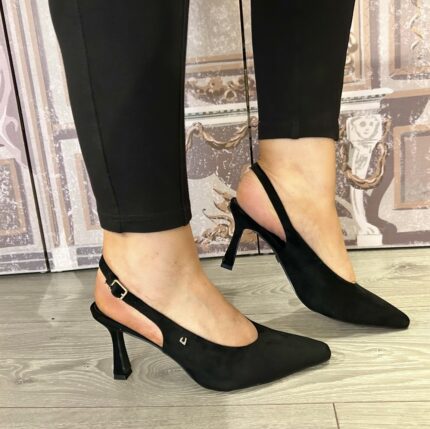 Una Healy "Let The Mystery" Vinyl Black Slingback