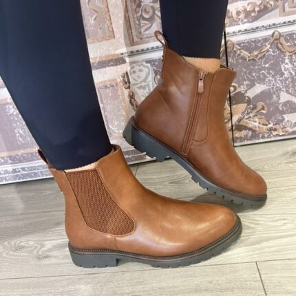 Heavenly Feet "Bally" Tan Chelsea Boot.