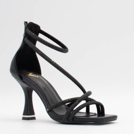 Una Healy "Outlaw" Vinyl Black Sandal